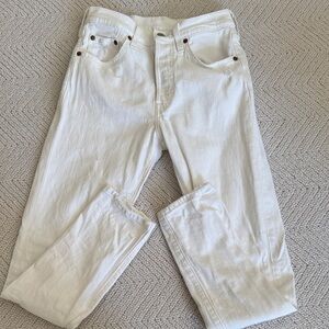 Levi’s 501 S White Button-Fly Denim Jeans